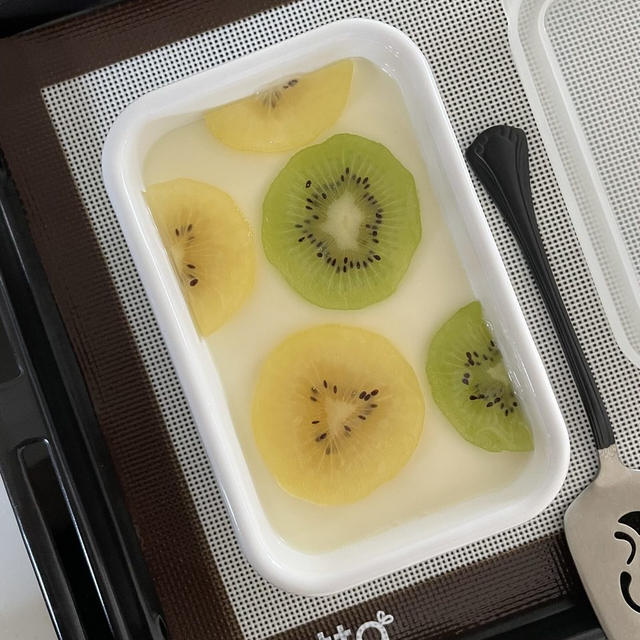 クリーミーでとろけるレアチーズ🥝キウイレアチーズ作りました！美味しいクッキーも一緒に♡
