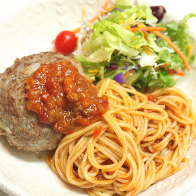 ハンバーグで晩御飯