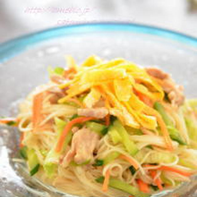 豚肉と野菜たっぷり☆サラダ素麺♫