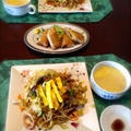 ランチ（イカ焼きそば＆春巻き）