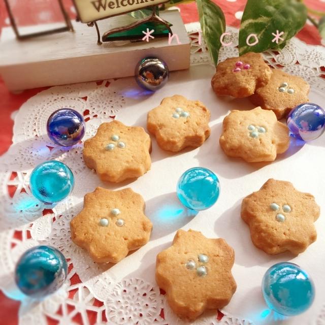 【ライトブルー桜】桜サクサク バタークッキー♡