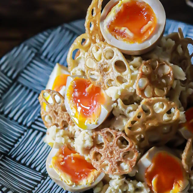 煮卵とレンコンとツナの和風ポテトサラダ By Hiroshi Bluebirdさん レシピブログ 料理ブログのレシピ満載