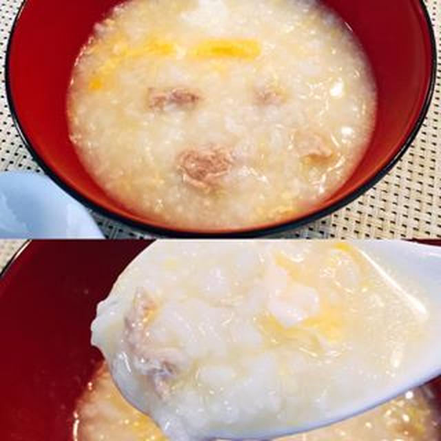 中華粥でほっこり朝食 豚肉と卵入り 炊飯器で作れるお手軽レシピ By いずみてつやさん レシピブログ 料理ブログのレシピ満載