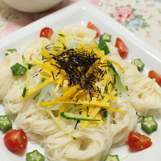 七夕そうめん　穴子の蒲焼丼