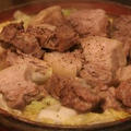 陶板土鍋で「豚肉と白菜の和ハーブ蒸し」