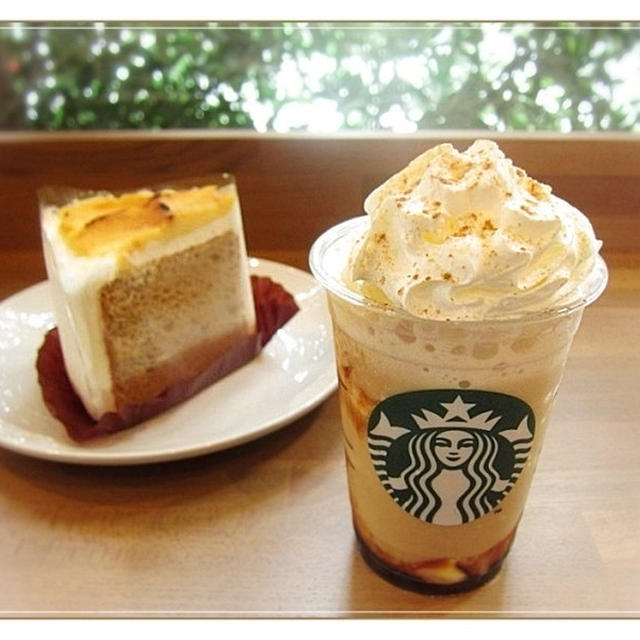 スタバ☆秋限定♪プリン入りフラペチーノとデザート3種カロリー！