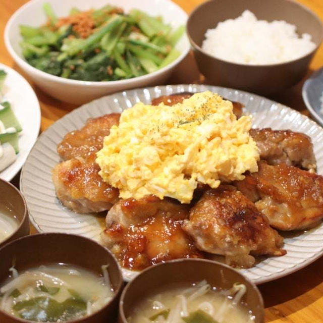 チキン南蛮とおはぎを作ったちょっと不思議な献立の晩ごはん（笑）
