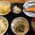 豆ごはんとエビフライ