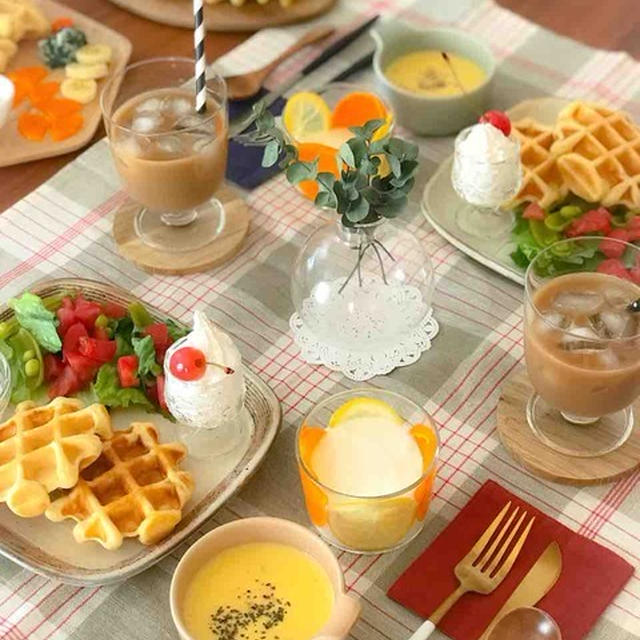【献立】ワッフルで朝ごはん&ビタントニオのホットサンドメーカー