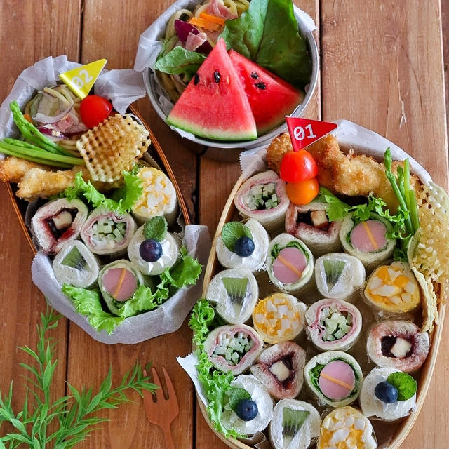 ラップでくるっと巻くだけ〜　ロールサンドのお弁当