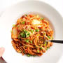 【絶品！】豚バラと焼きキムチの和風パスタのレシピ