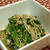春菊とえのきの胡麻ポンお浸し と コリシャキ海苔塩牛蒡　