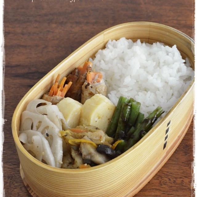 【人参の肉巻き弁当、と煮込みハンバーグ弁当、と小児シロップ】