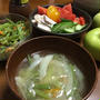 9/13♡鶏茹で汁で味噌汁（笑