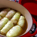 高野豆腐がスープを吸って美味しい、和風のロールキャベツ。