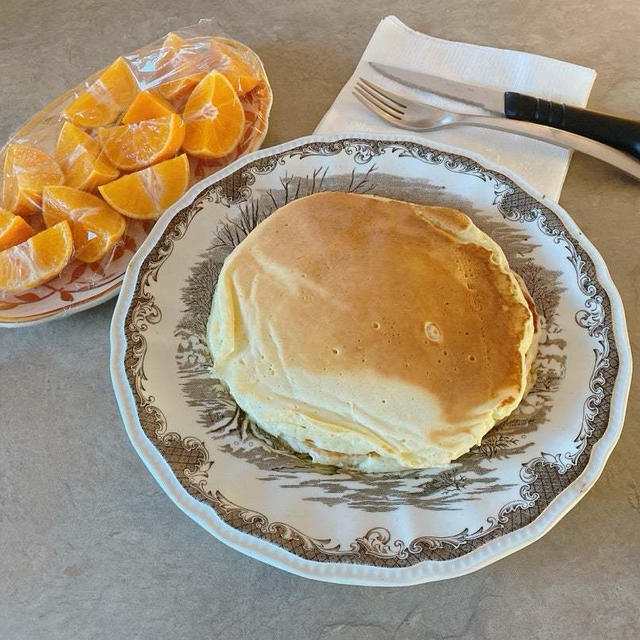 昼はパンケーキ