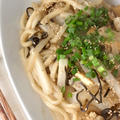 大根と厚揚げの塩昆布ごま焼きうどん