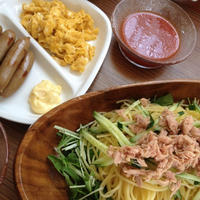 つけスパゲティでサラダアレンジ☆
