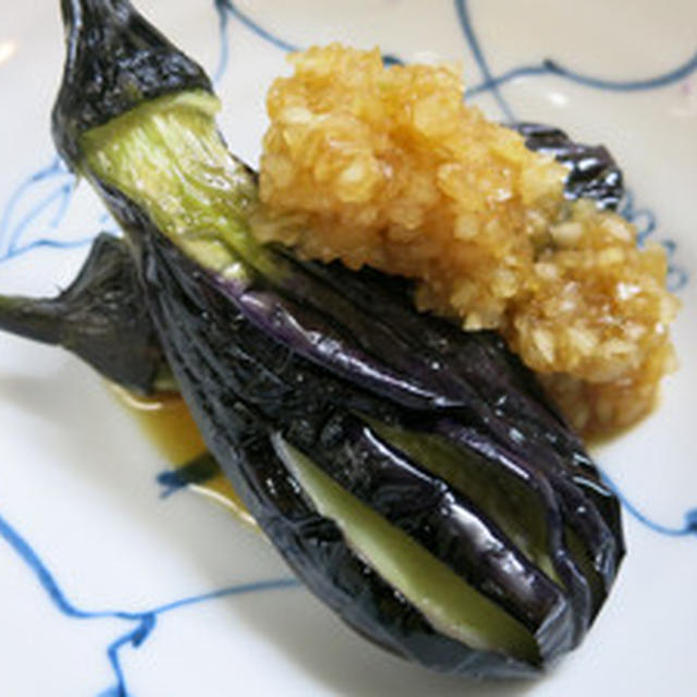 揚げナスのポン酢かけ