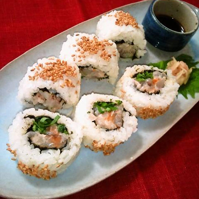 Sushi☆スパイシー シュリンプ ロール ～ タバスコでピリッと辛い逆輸入寿司