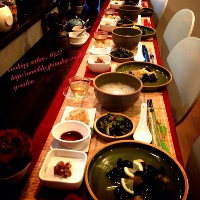 2月の薬膳料理レッスン　「薬膳料理でつるつる肌メニュー」スタートしました♪