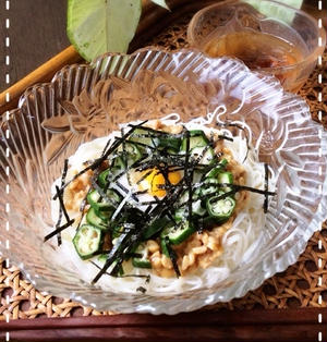 【麺つゆ✖️ごま油】ネバネバ巣ごもりそうめん