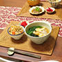 出張帰りの晩ごはんは風邪気味の兄さんのためにおうどん