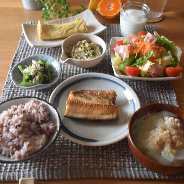自主練前の朝ごはん。