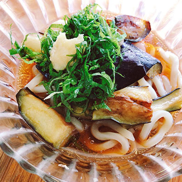 夏の定番〜揚げ出しなすのぶっかけうどん