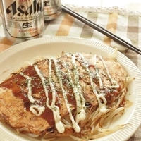 アサヒスーパードライで乾杯♪こんがりチーズもやし