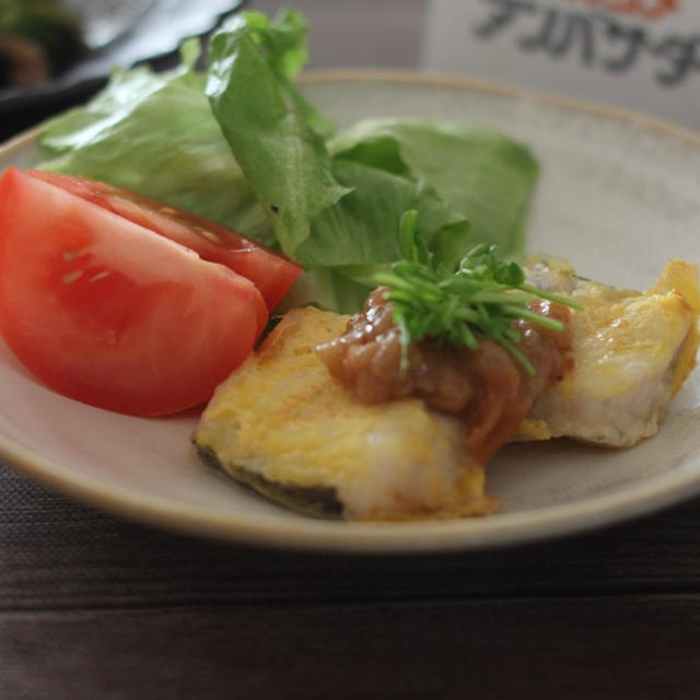 さわらのピカタ梅ソース【レシピ】とまごわやさしいダイエット献立