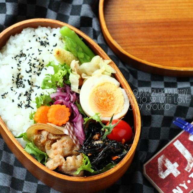 朝・昼カフェ★今日のモーニングとしょうが焼き弁当