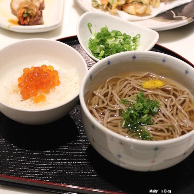 年越し蕎麦とかき揚げ