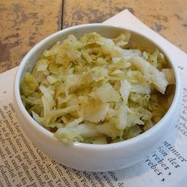 キャベツのりんご酢蒸し煮　レシピ