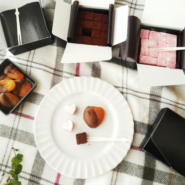 生チョコ＆ドライアプリコットのチョコがけ