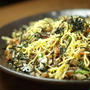 のこりもの焼き蕎麦、ちょっと瓦そば風
