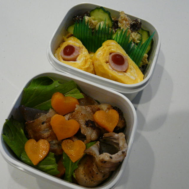 お弁当（豚バラのコンニャク巻き巻きソテー・黒胡椒風味）