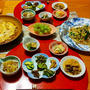 ダンナごはん！野菜炒めと親子丼のアタマと作り置き小鉢10品で晩酌