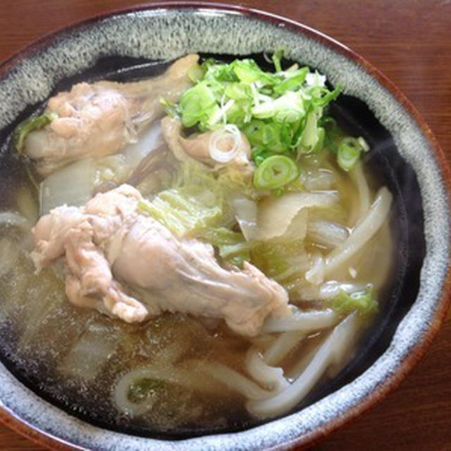 今朝は「鶏の水炊きの〆風うどん」