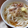 今朝の麺は「鴨ぶっかけうどん」