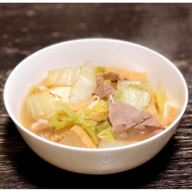 豚と白菜と厚揚げのすき煮