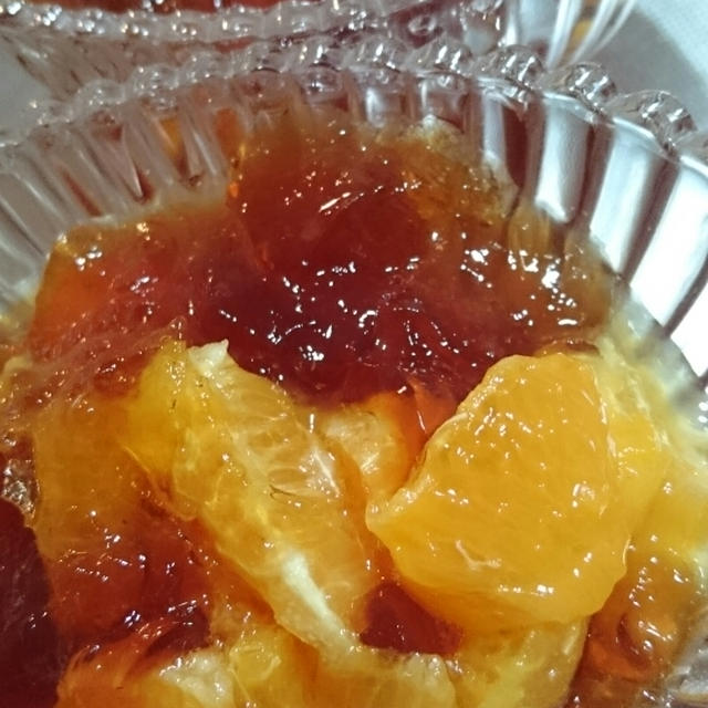 紅茶とオレンジのゼリー
