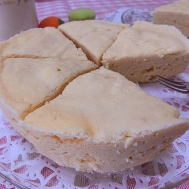 砂糖・小麦粉・チーズ不使用☆　レンジでふわっふわおからチーズケーキ　