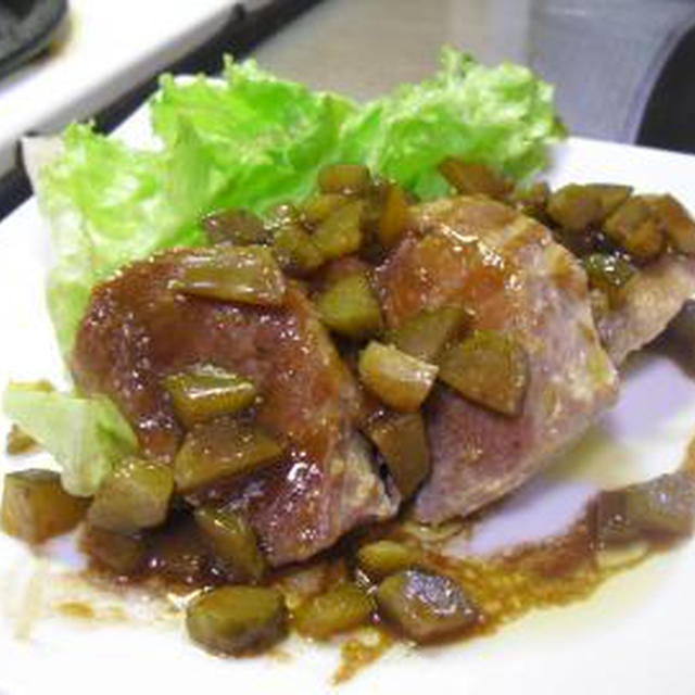 豚ひれ肉のグリル　ピクルスとバルサミコのソース