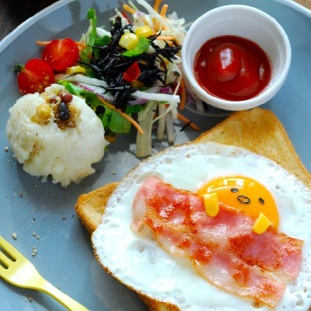 暮らしニスタピックアップ☆デコトーストまとめに掲載　ぐでたまトーストの作り方