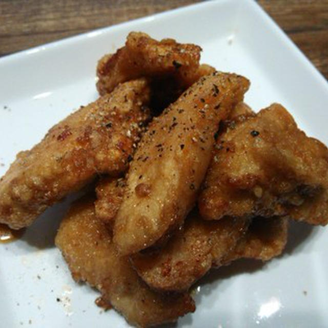 鶏胸肉の甘辛ニンニク醤油タレ