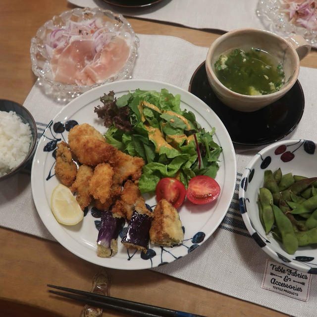 牡蠣フライの晩ご飯　と　ヘルマンリクガメ”ケメちゃん”の体重♪