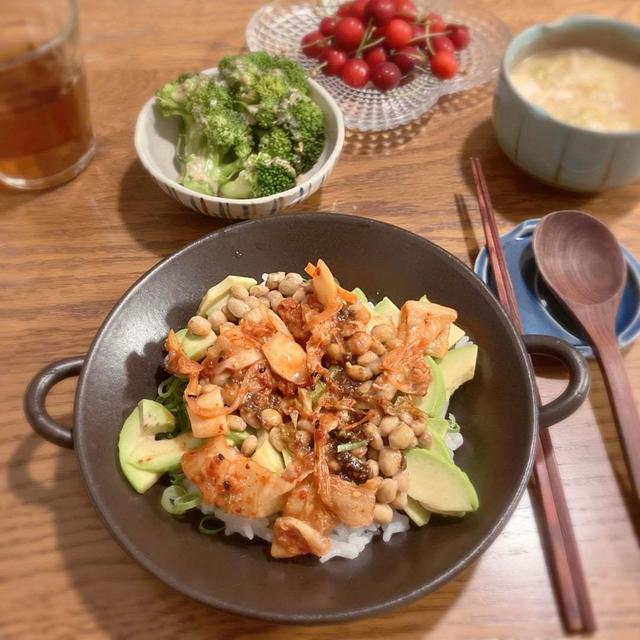 夫不在だとこんなに適当　晩ごはん