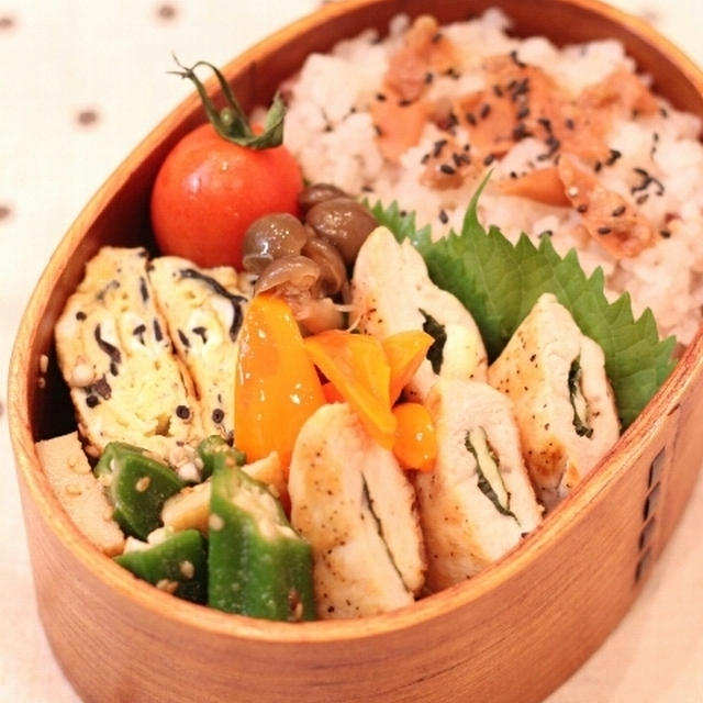 カフェ弁☆ささみのシソチーズソテー（簡略レシピ）お手入れ～