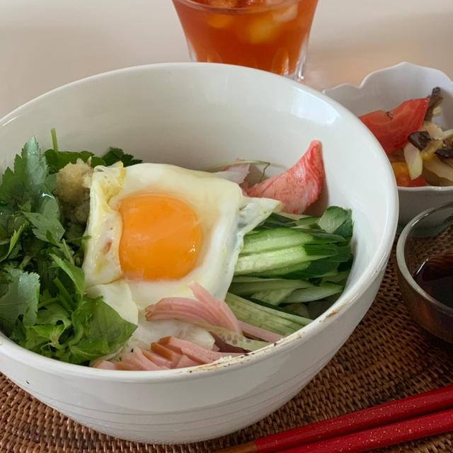 生姜サラダうどん✨